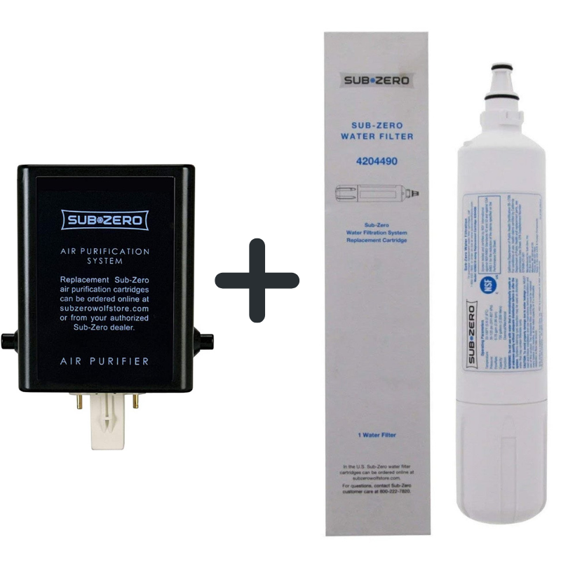 Sub-Zero Refrigerator Replacement Water and Air Filter 4204490 & 7007067 Combo Pack