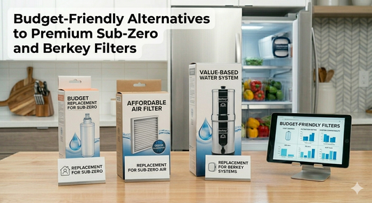Budget-friendly alternatives to premium Sub-Zero and Berkey water and air filters.