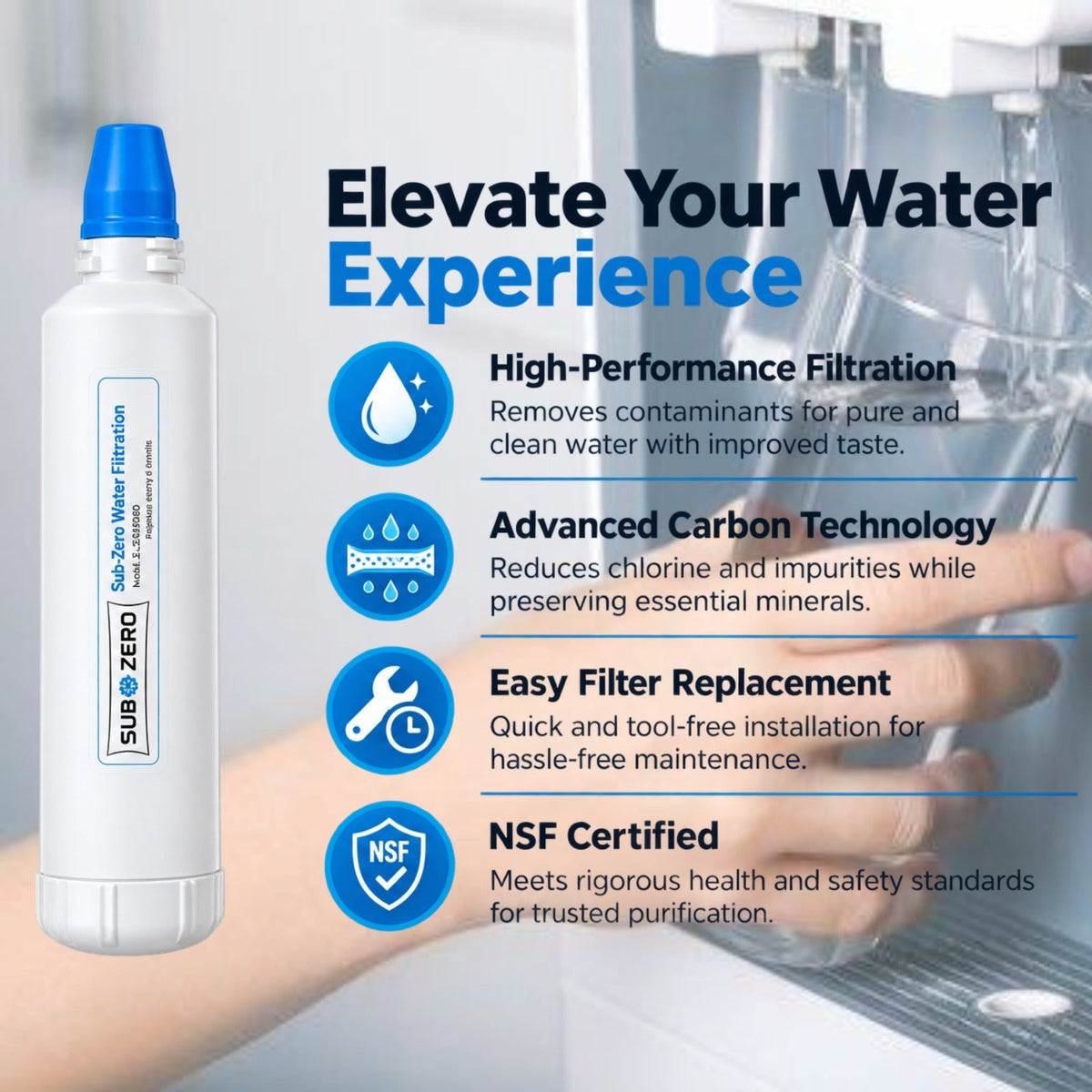 Sub Zero 7042798 Air Cartridge and 4204490 water Filter Combo Pack